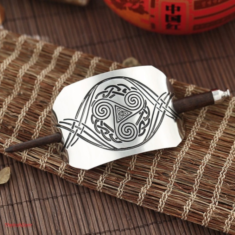Irish Triskelion Hair Slide